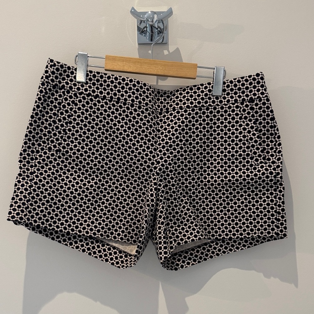J. Crew Black and White Patterned Women's Shorts